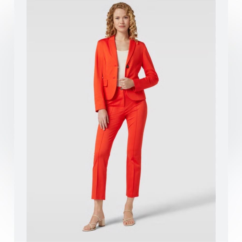 Marc Cain Cotton Blazer Ribbed 2 Button Closure size 4/ M